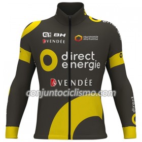 Conjunto Maillot + Culotte largo con tirantes 2017 Direct Energie N001